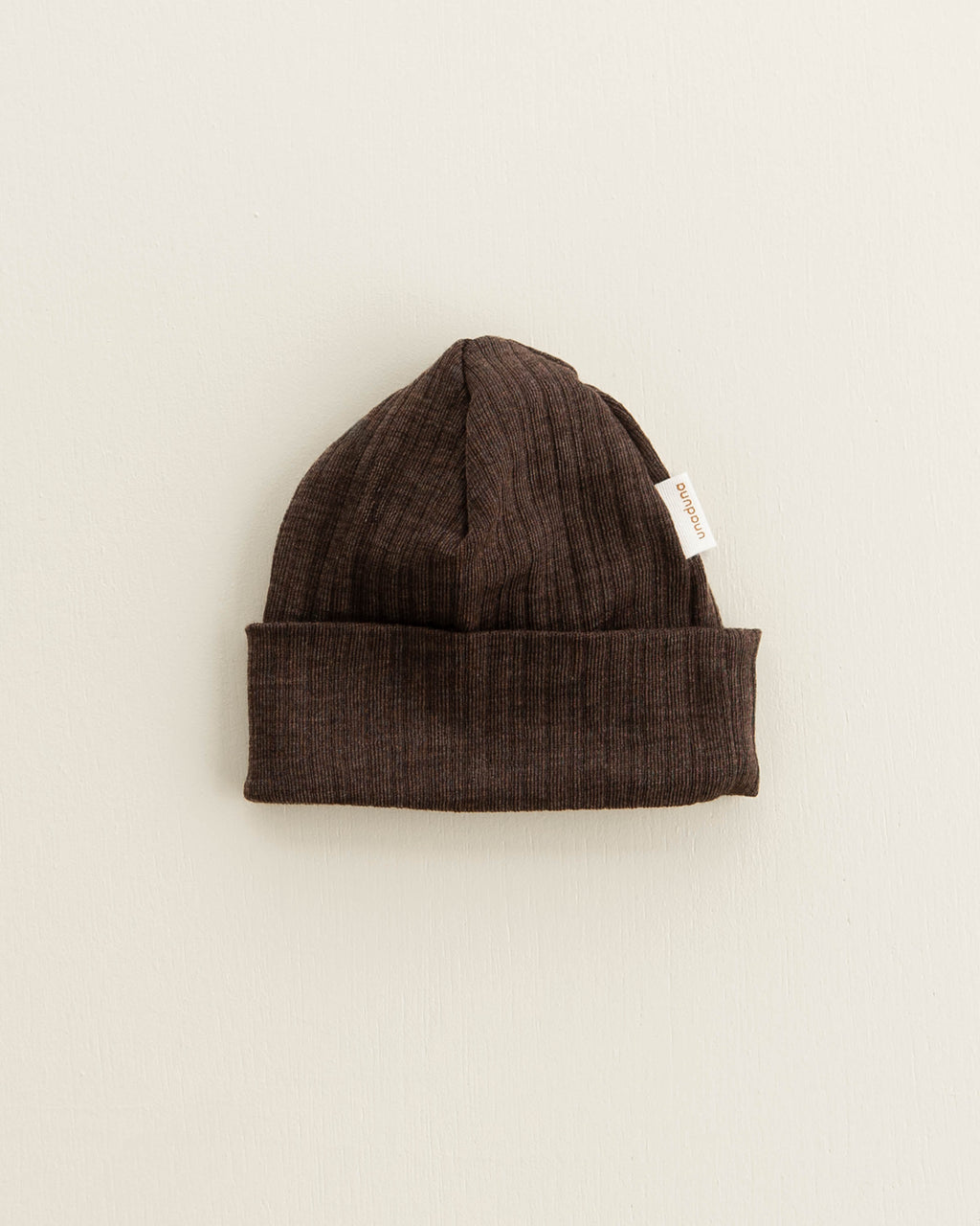 Dopmutsje rib wol/zijde - cocoa