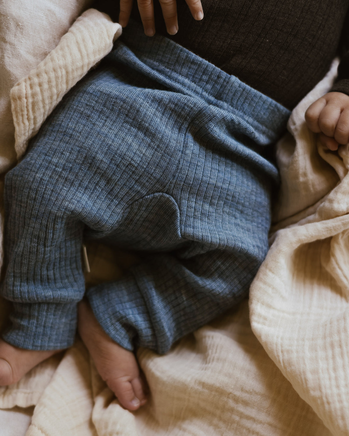 Baby leggings of wool rib - nila