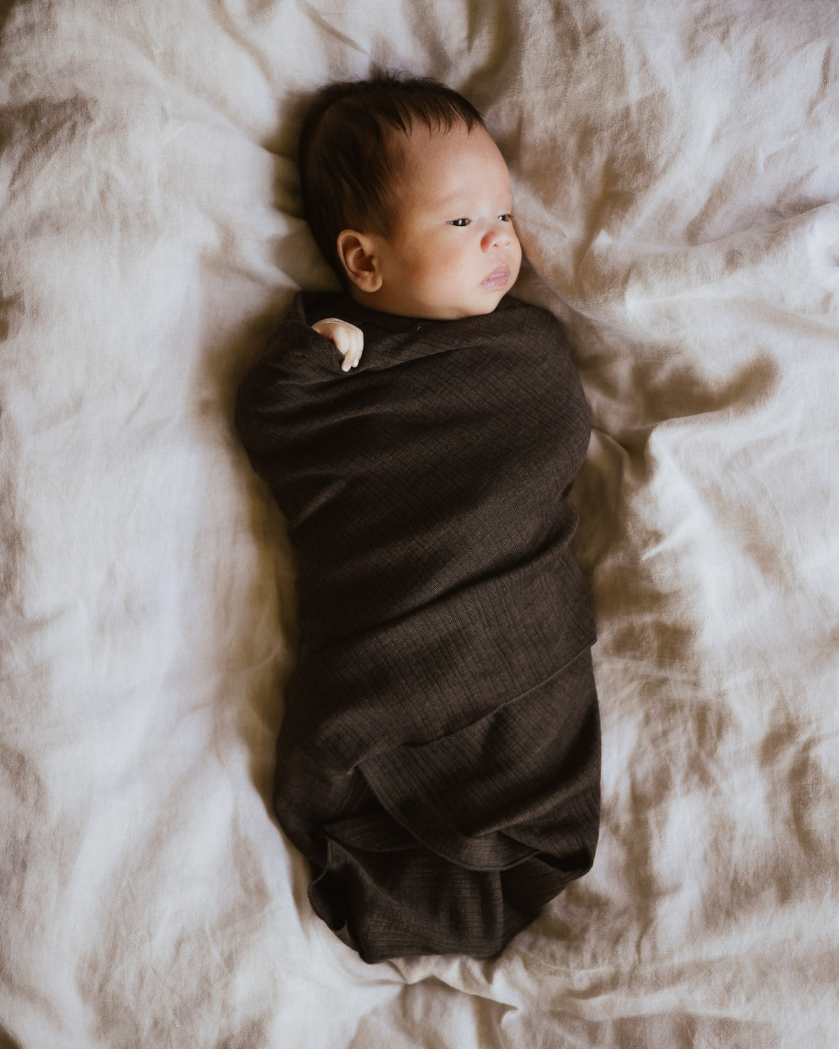 Baby blanket made of wool/silk - cocoa