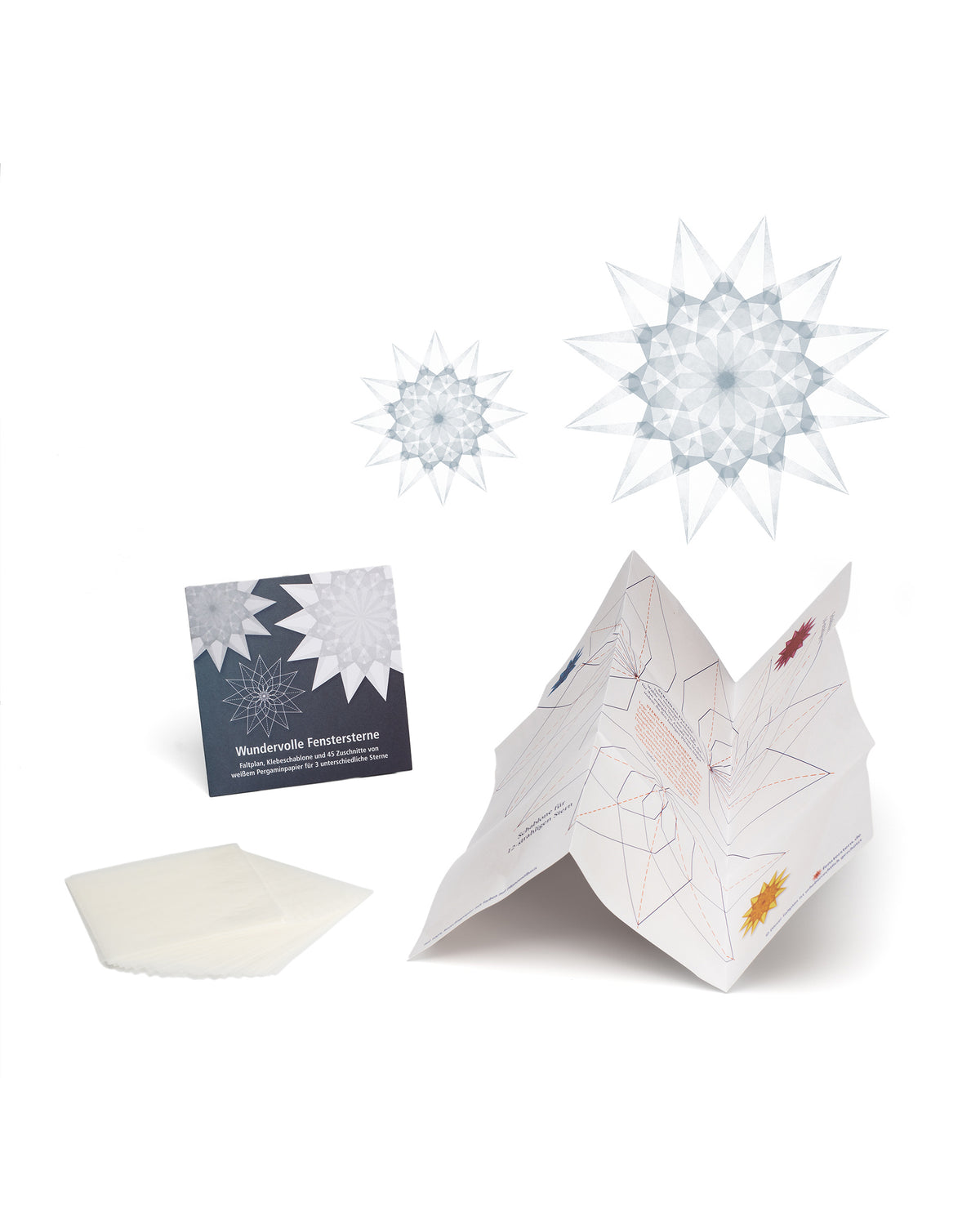 Folding set stars difficult - white