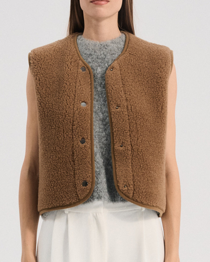 Alwero Dames bodywarmer TYB - teddy brown2