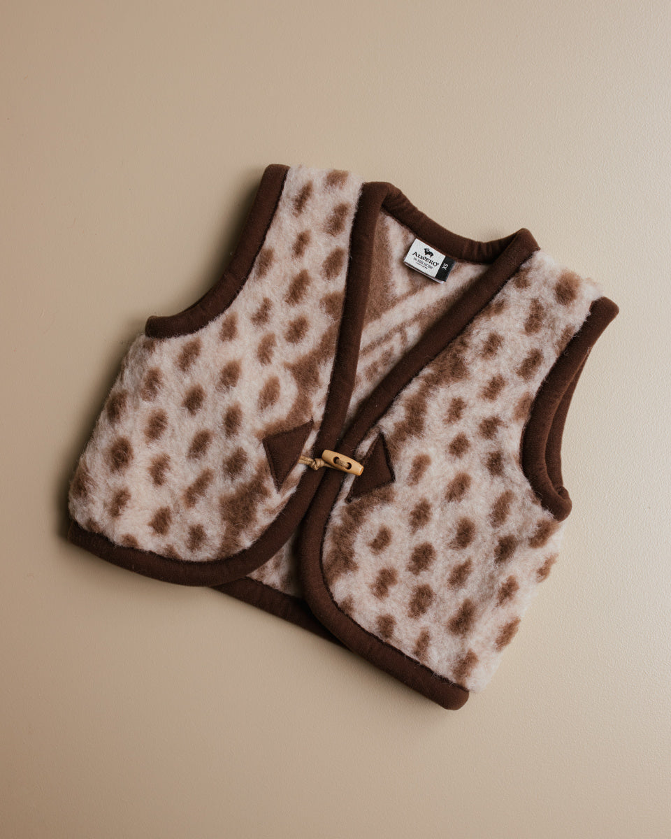 Alwero kinder bodywarmer wol pluche aran