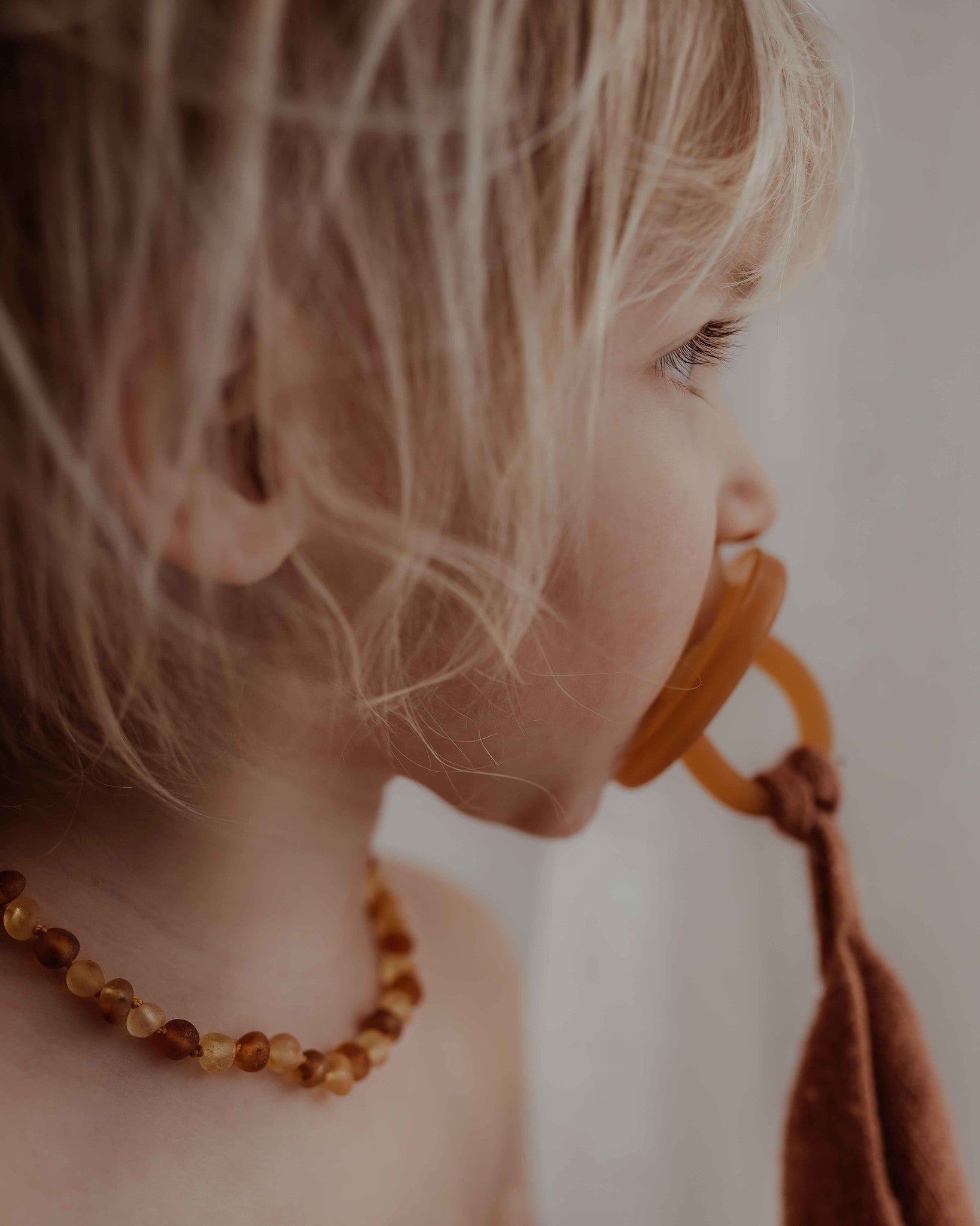 Amber necklace baby honey lemon raw