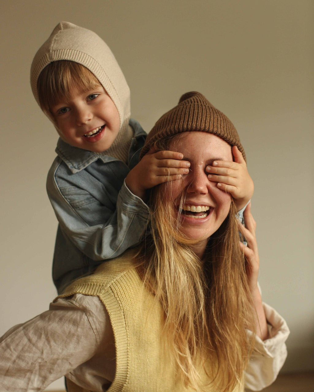 Balaclava van merino wol Eddy - cream