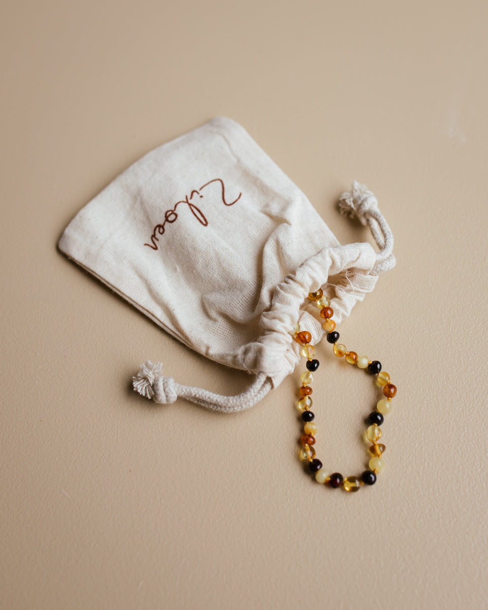 barnsteen baby ketting multi kleuren