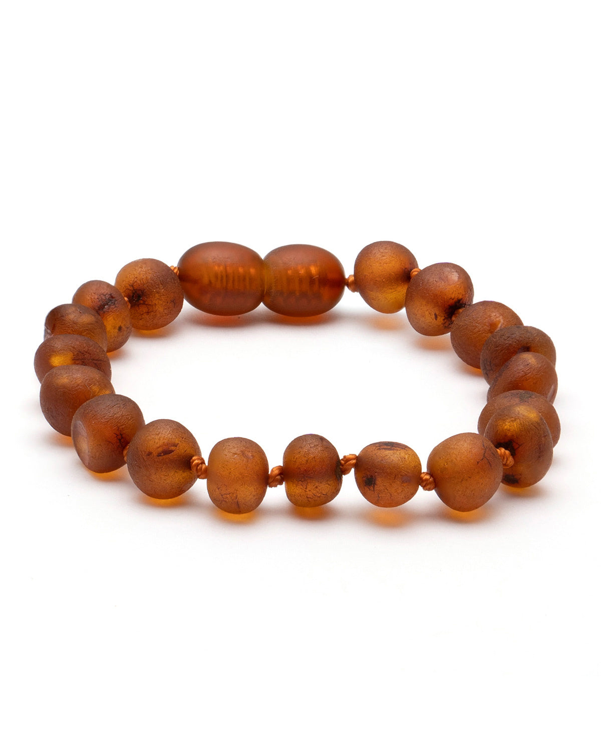 Barnsteen-dames-armband-cognac-raw