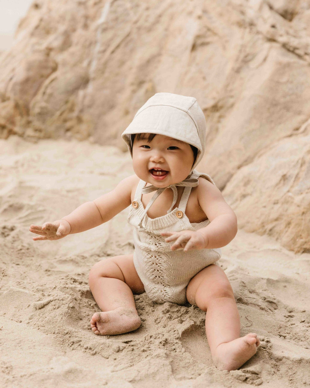 Briar handmade sun bonnet sand