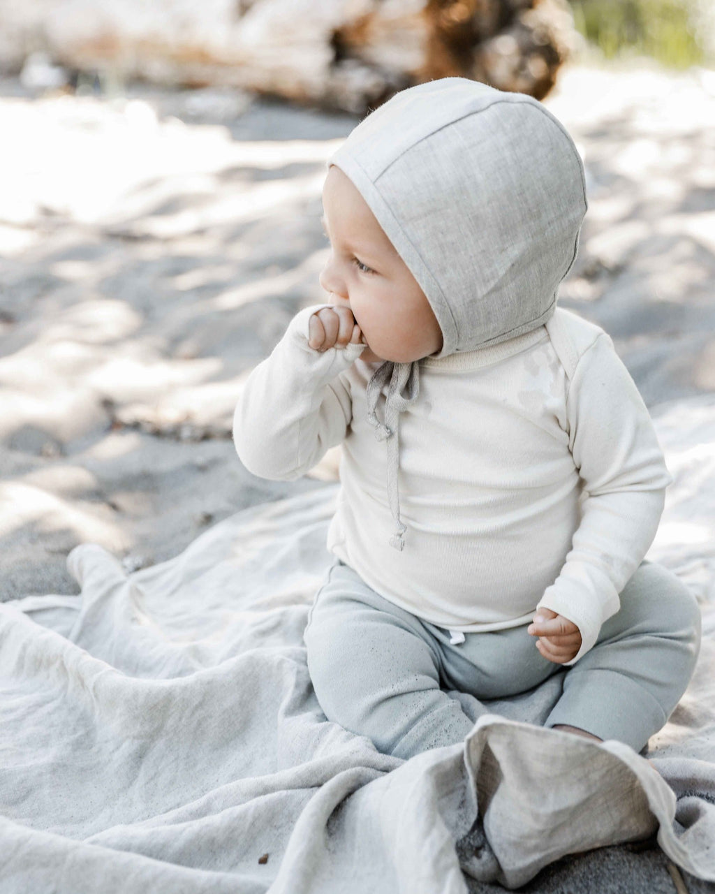 Briar linnen bonnet sand