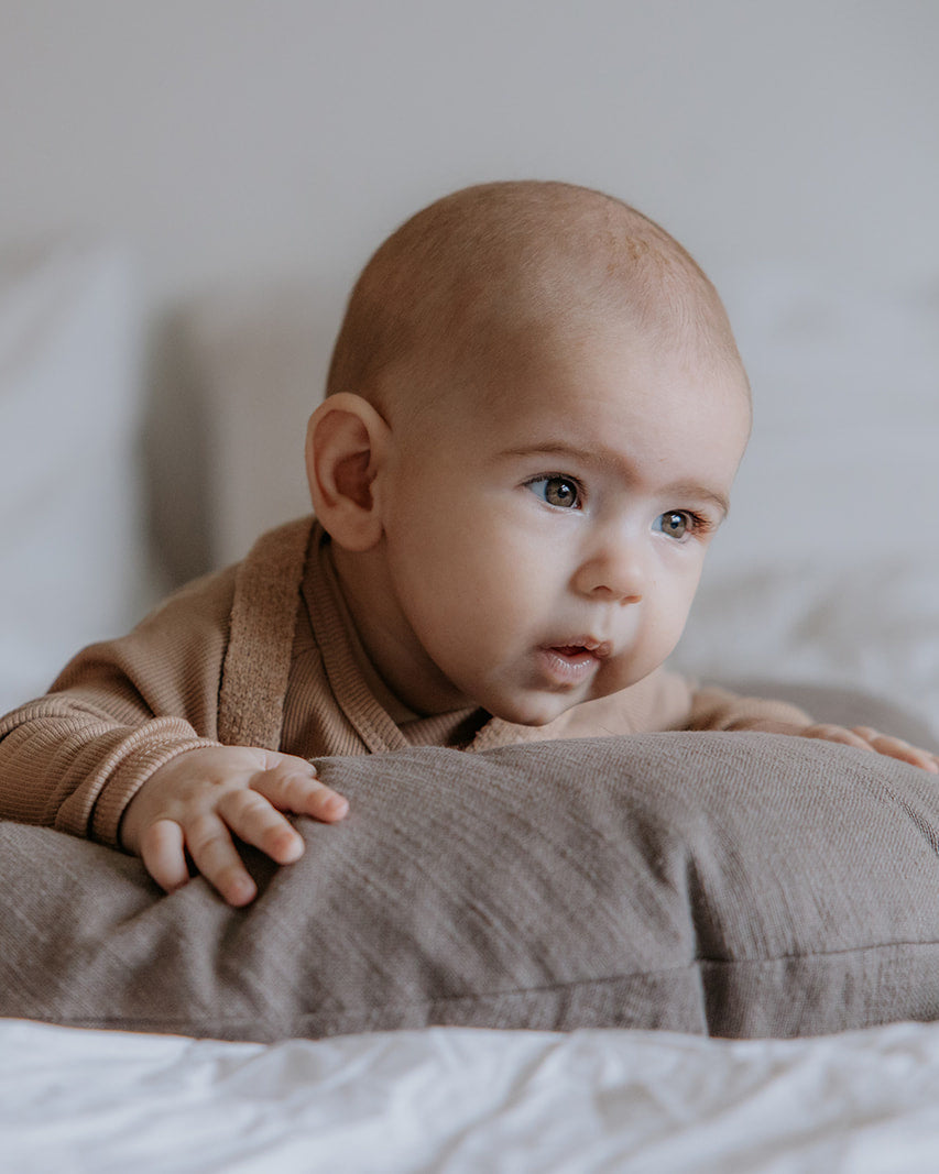 Cocoon nursing pillow case organic cotton brown