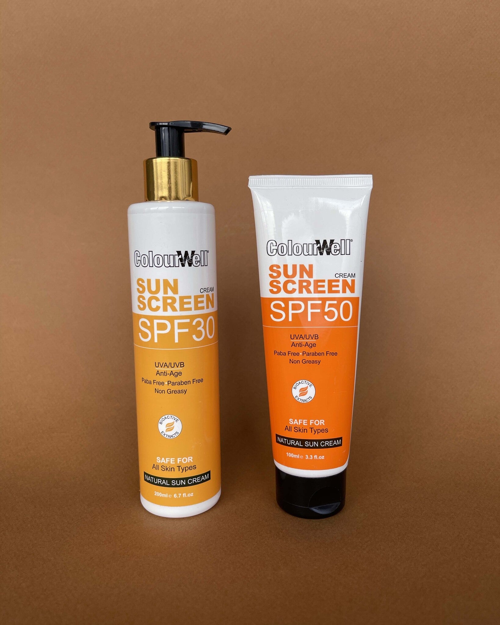 Colourwell spf30 spf50 zonnebrandcremes