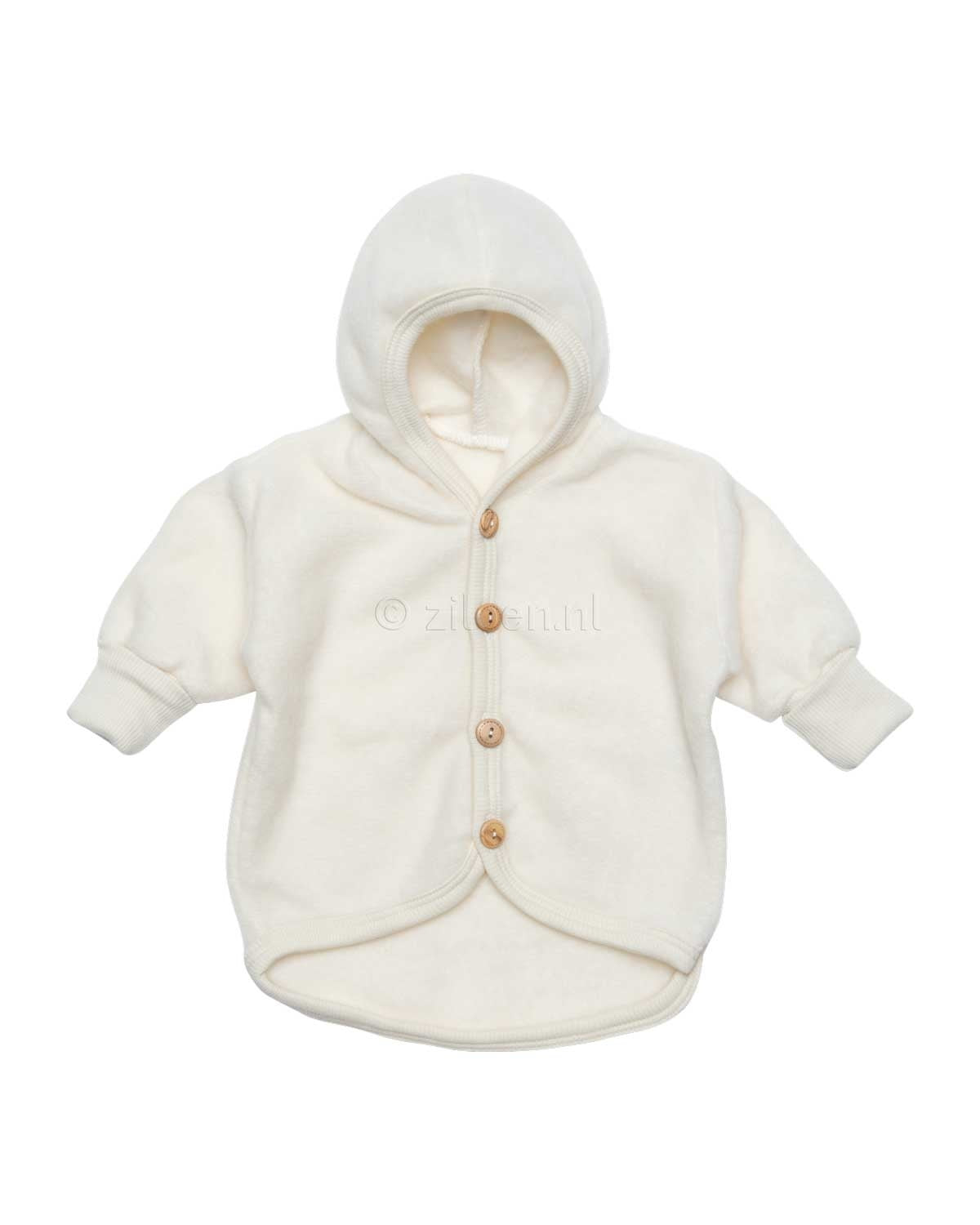 Cosilana-wolfleece-jasje-naturel-wit