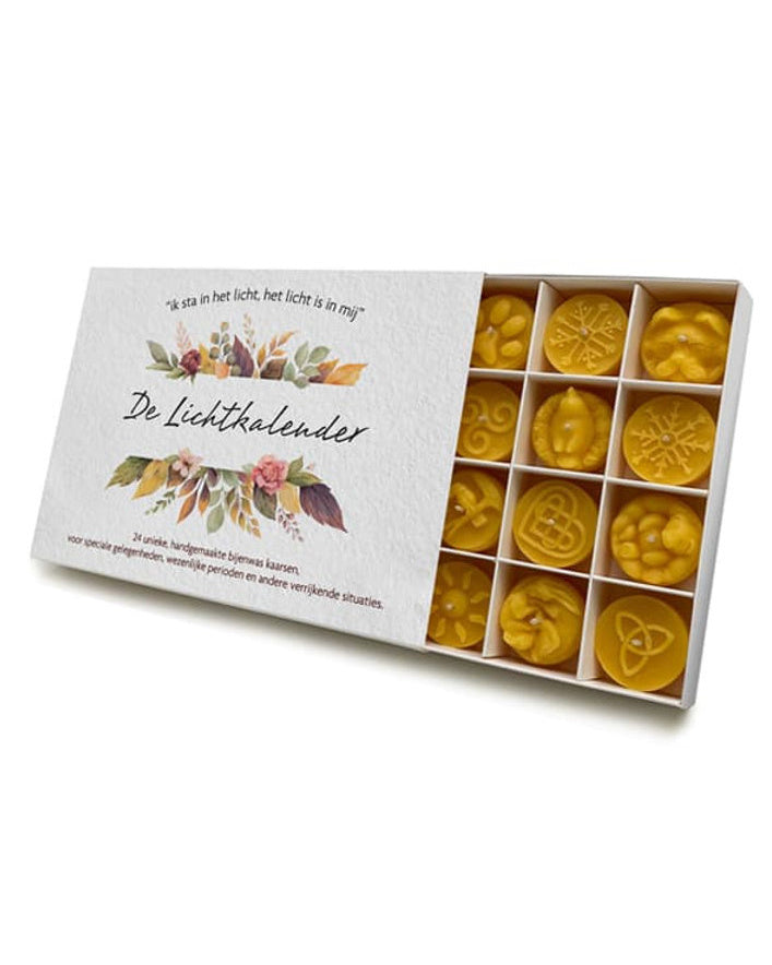 de muisjes lichtkalender bijenwas kaarsjes