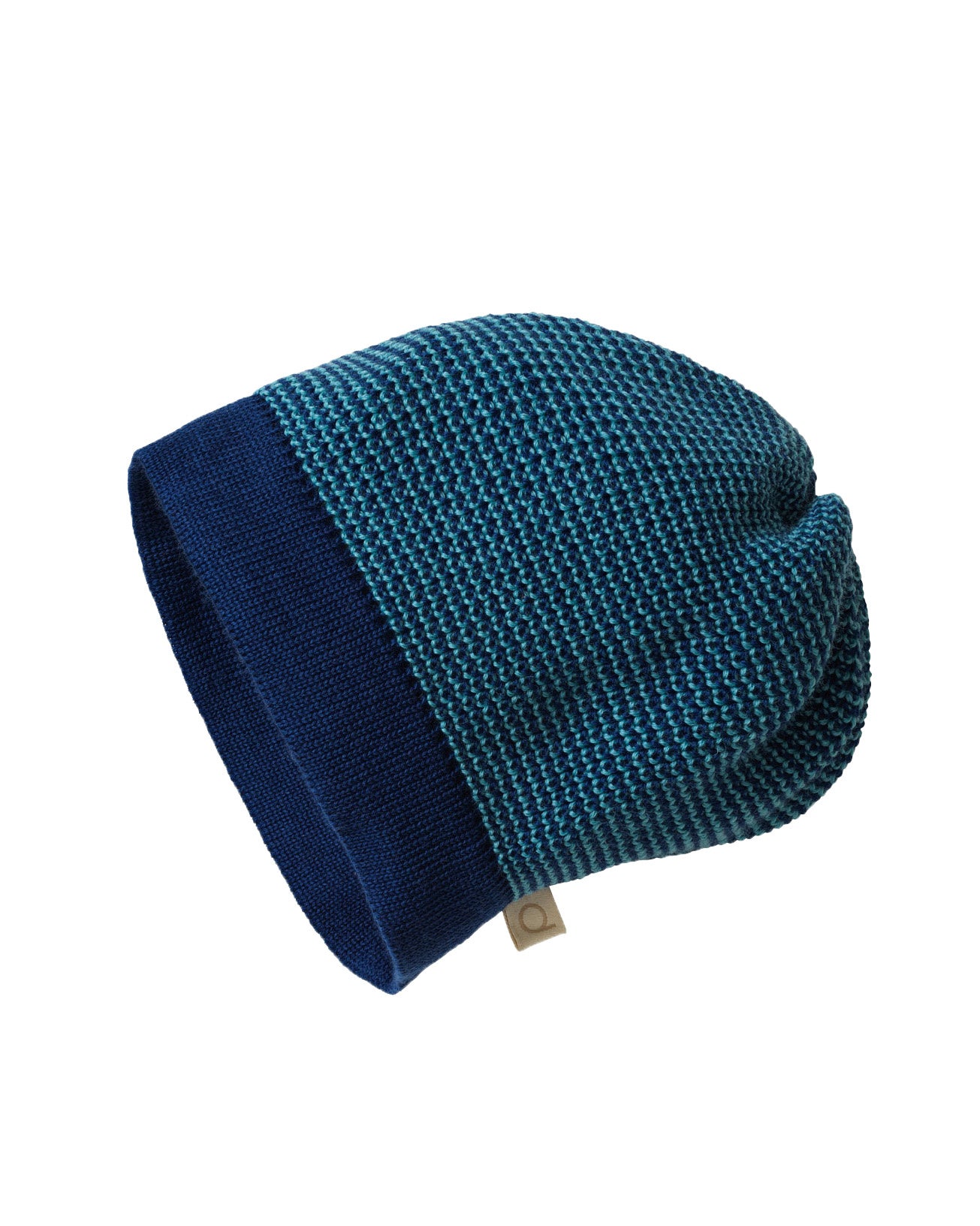 disana Beanie van wol gemêleerd - donkerblauw:lagoon