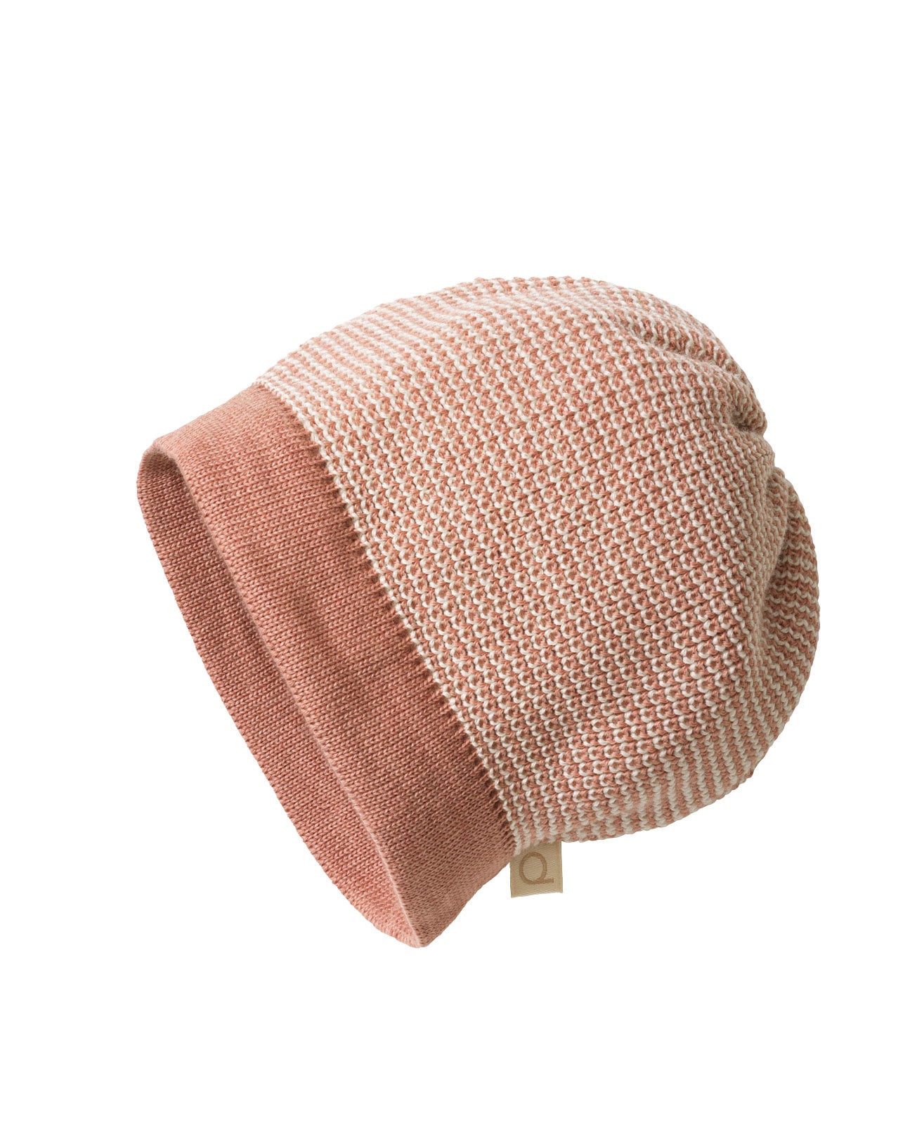 disana Beanie van wol gemêleerd - roze:naturel