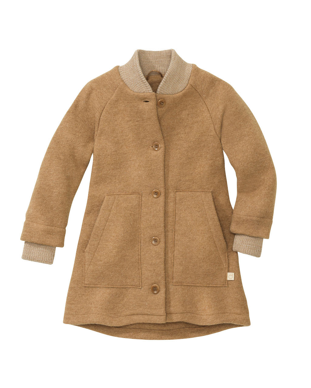 Disana Kindermantel van merino wol - karamel