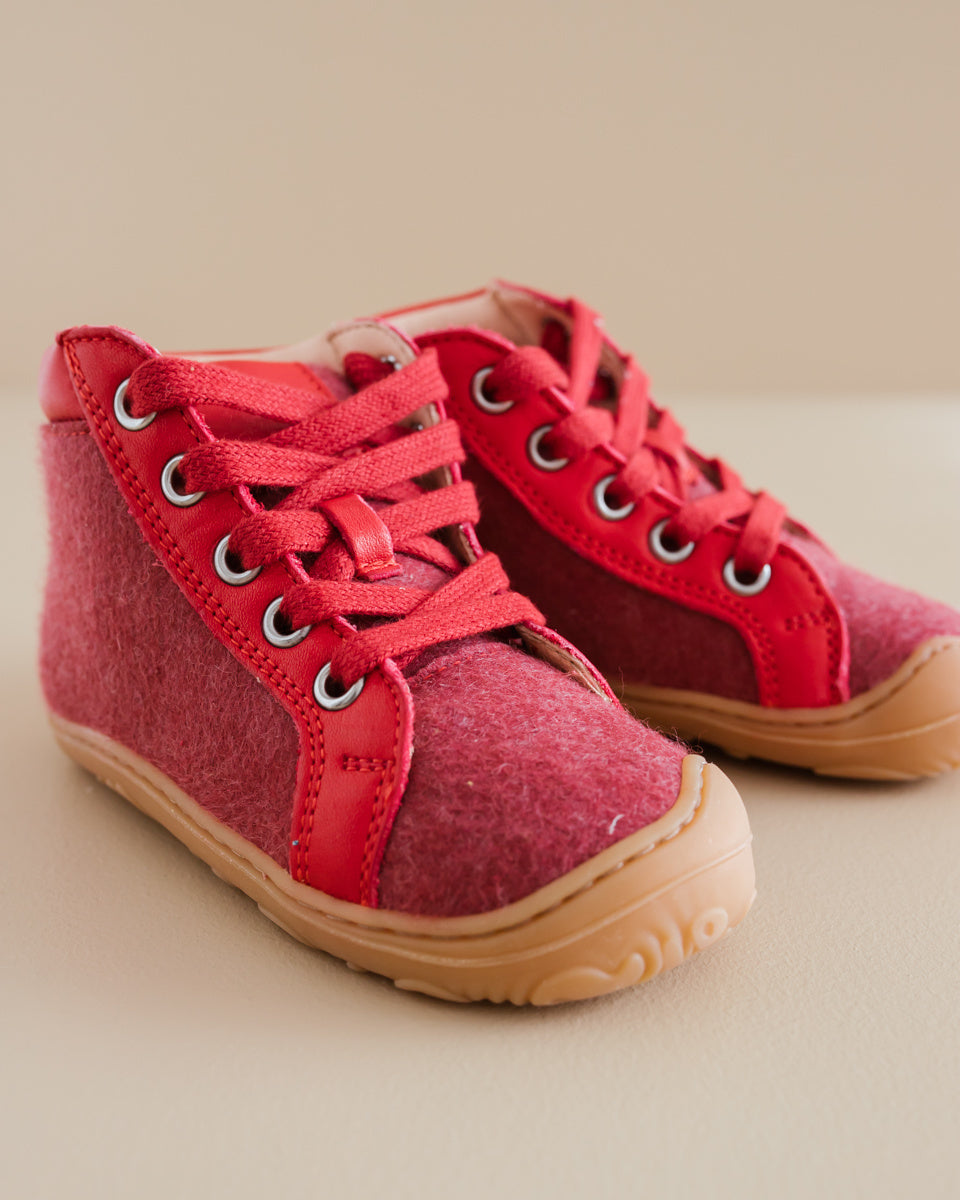 Disana Schuhe wolle rot