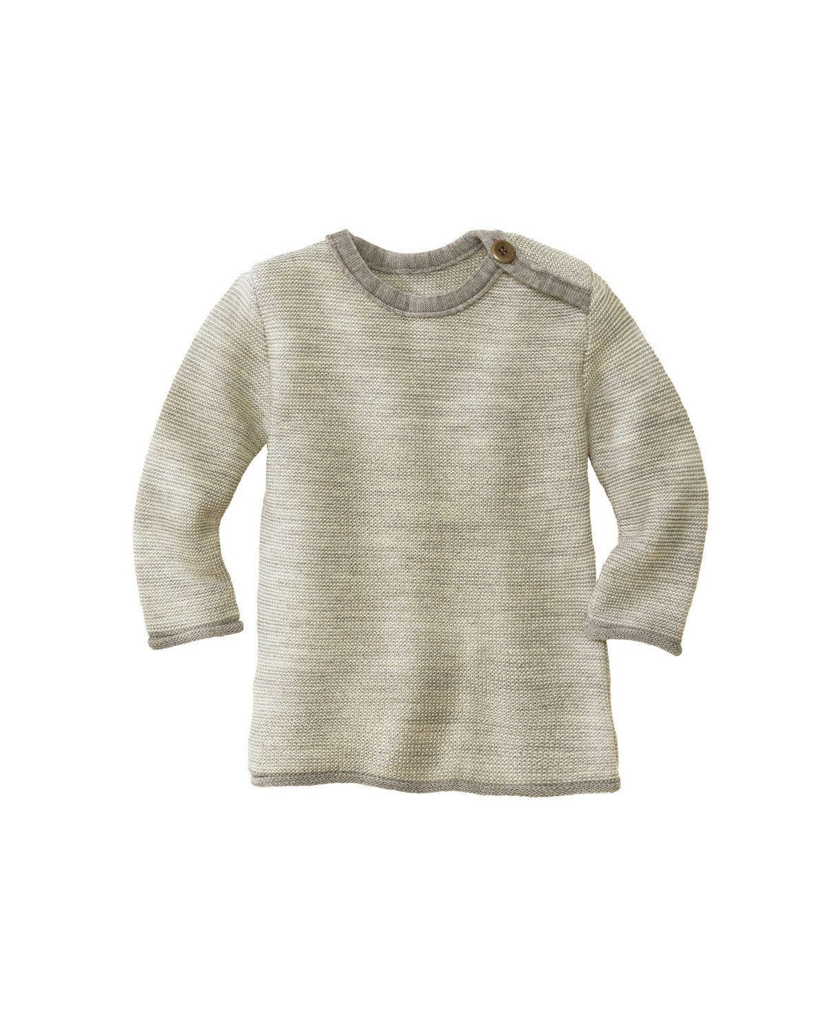 disana Trui van merino wol - grijs:naturel