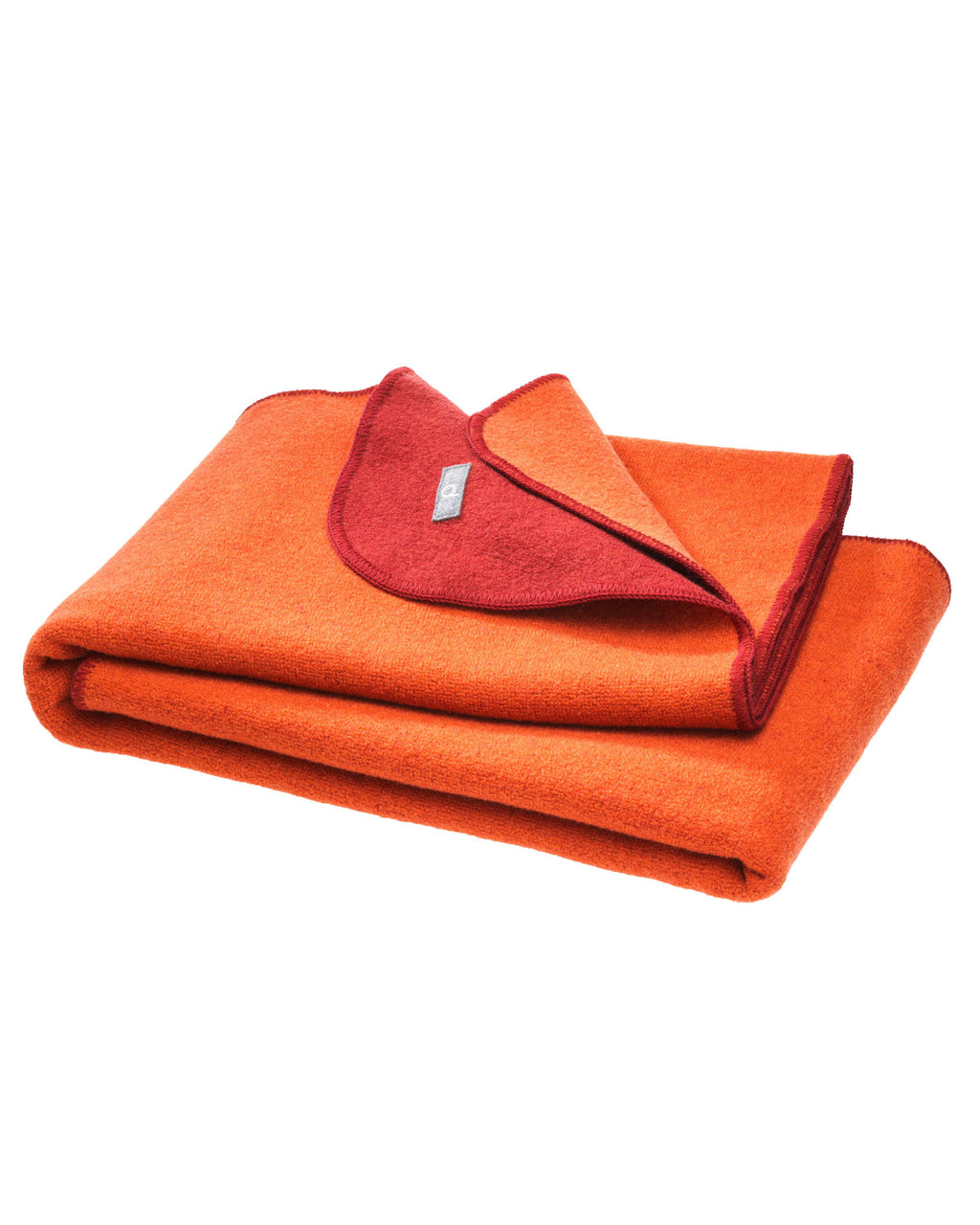 disana Wollen doubleface deken - bordeaux:oranj