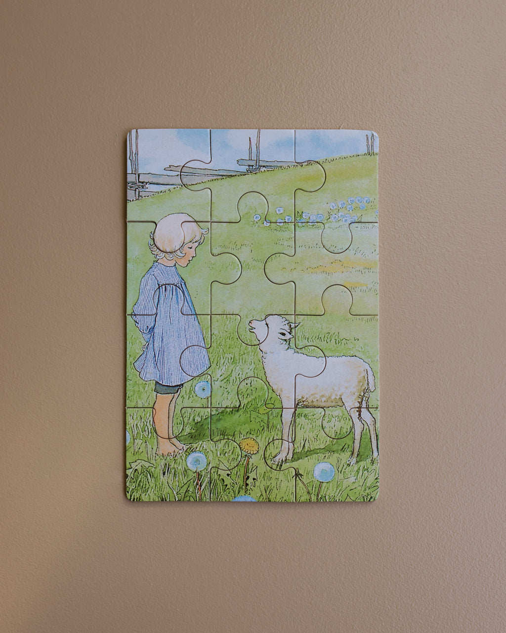 Elsa Beskow 4 wooden puzzles nature sheep copyright Ziloen