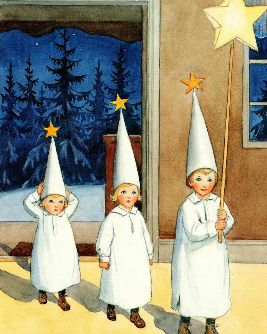 Elsa-Beskow-kaart-de-sterrenkindjes