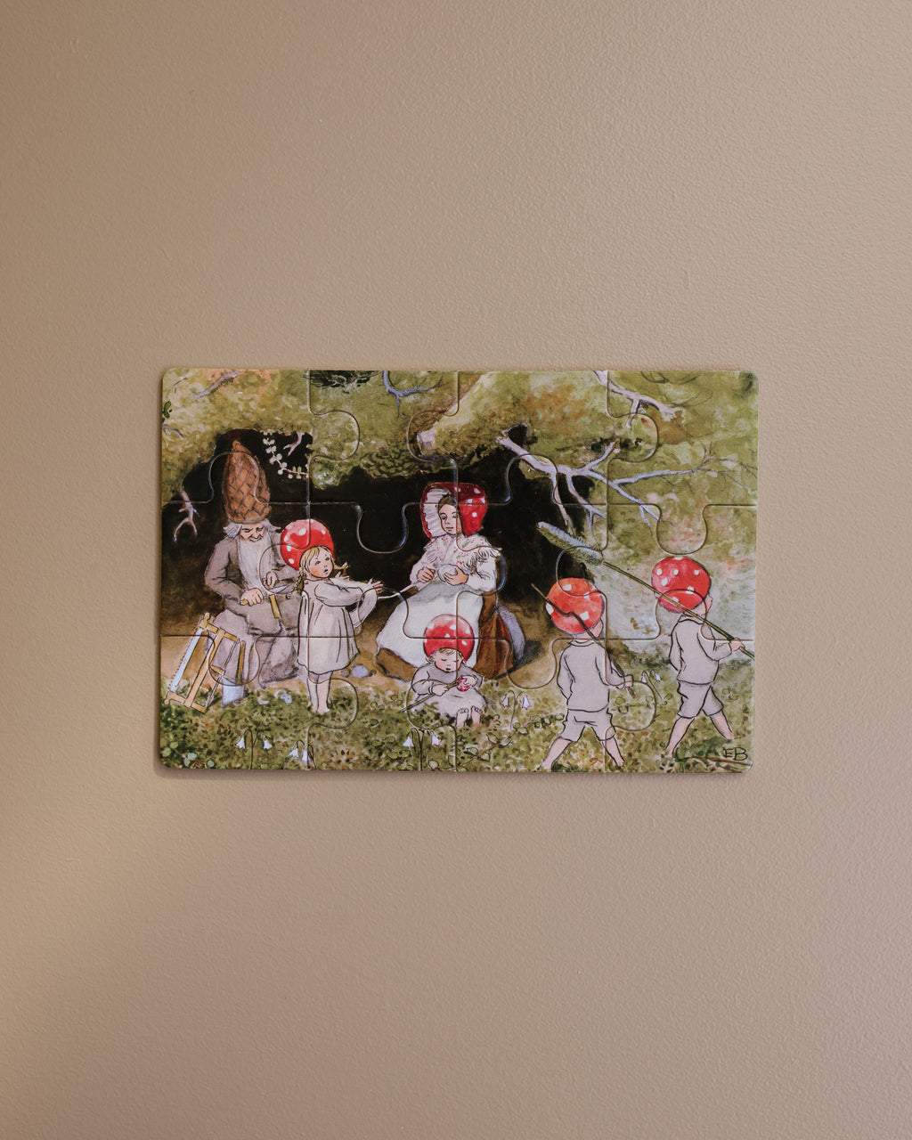 Elsa Beskow part of 4 puzzle gnome children copyright Ziloen