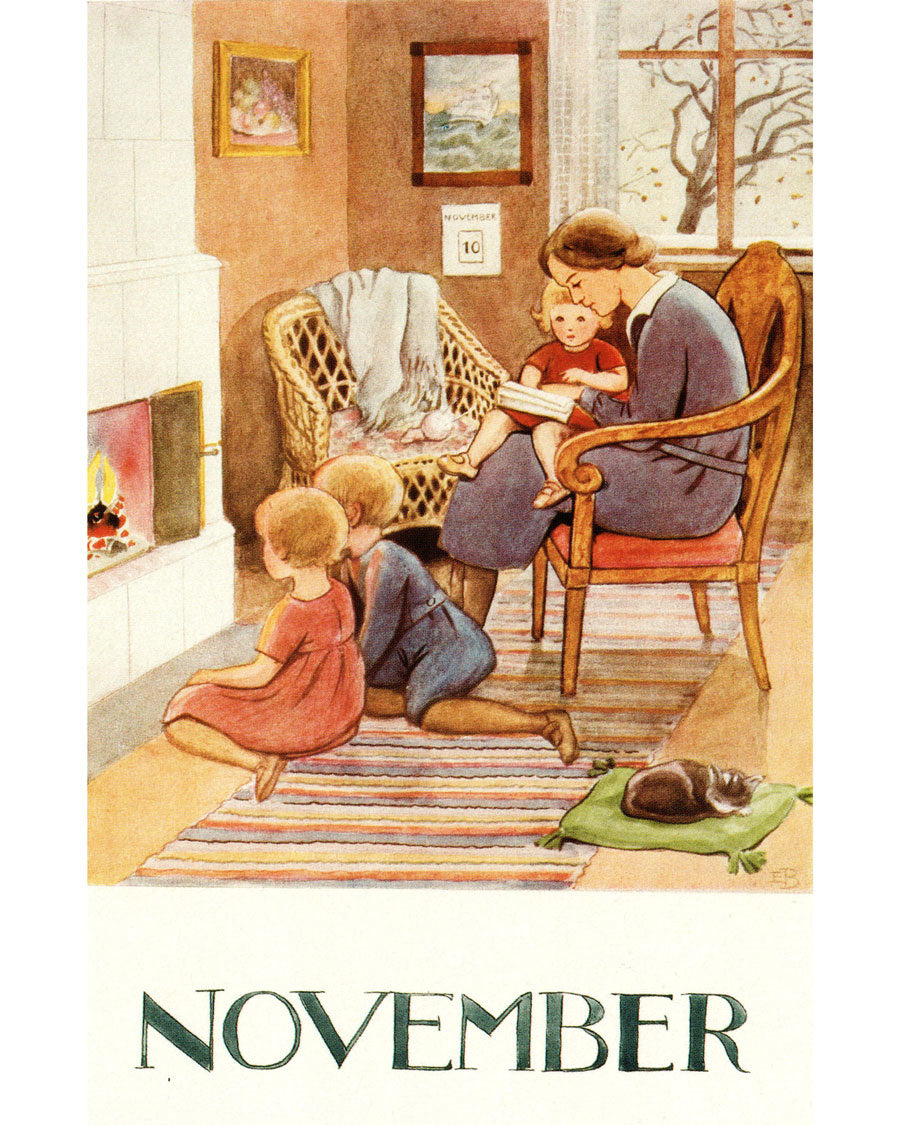 Elsa Beskow postkaart November