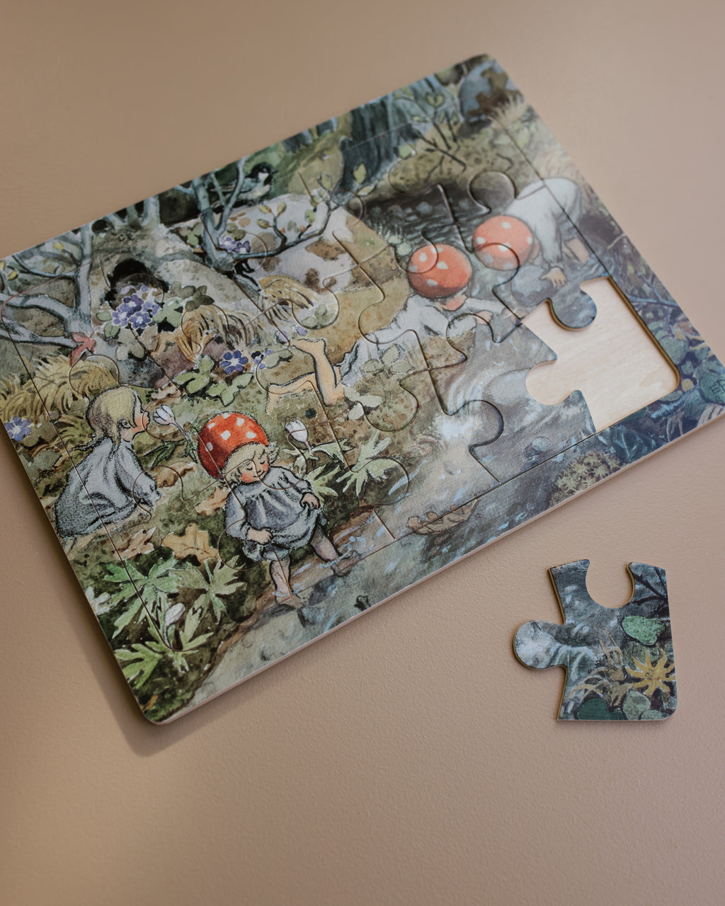 Elsa Beskow puzzle gnone children 15 pcs copyright Ziloen
