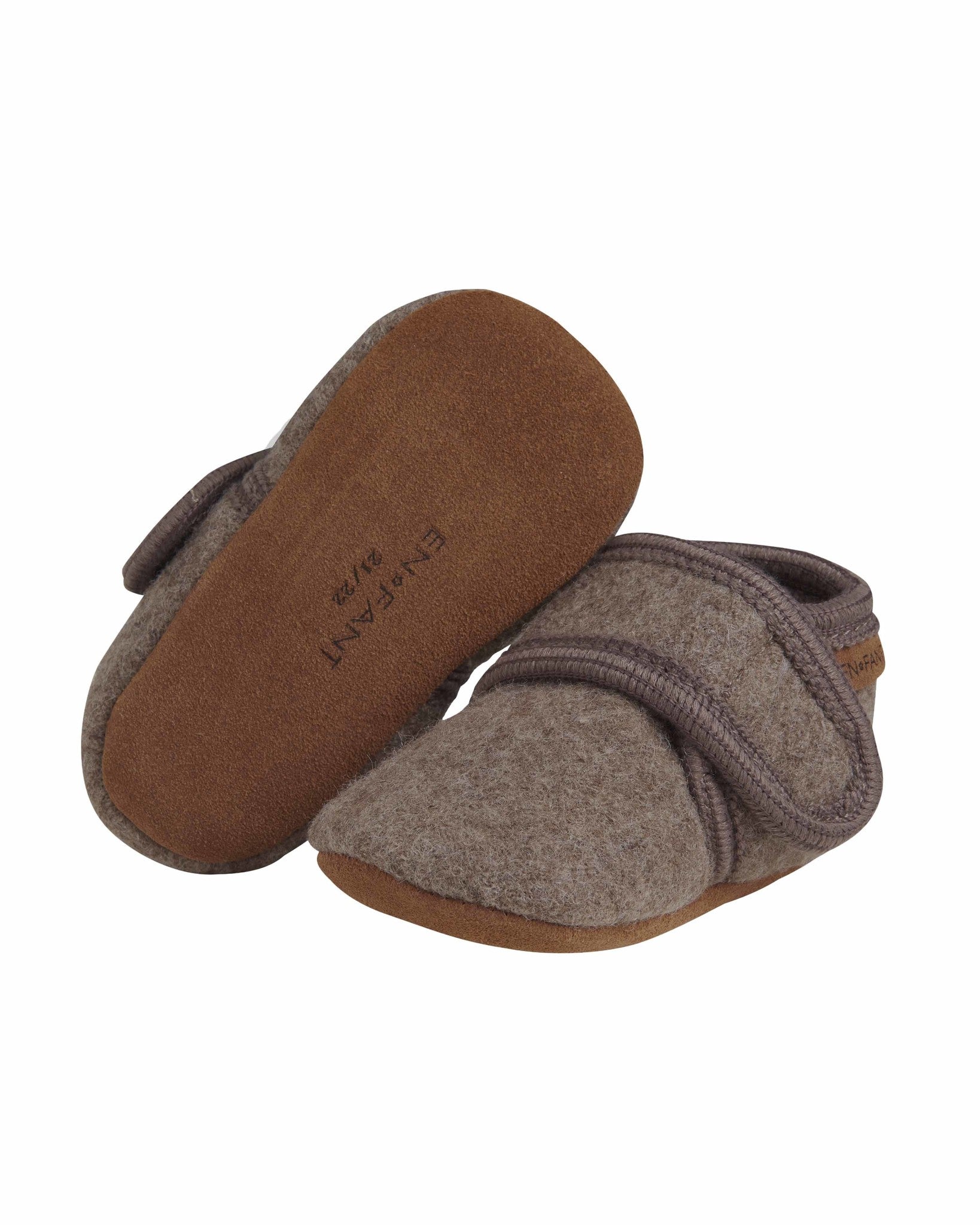 en fant Wollen slofjes - walnut 3