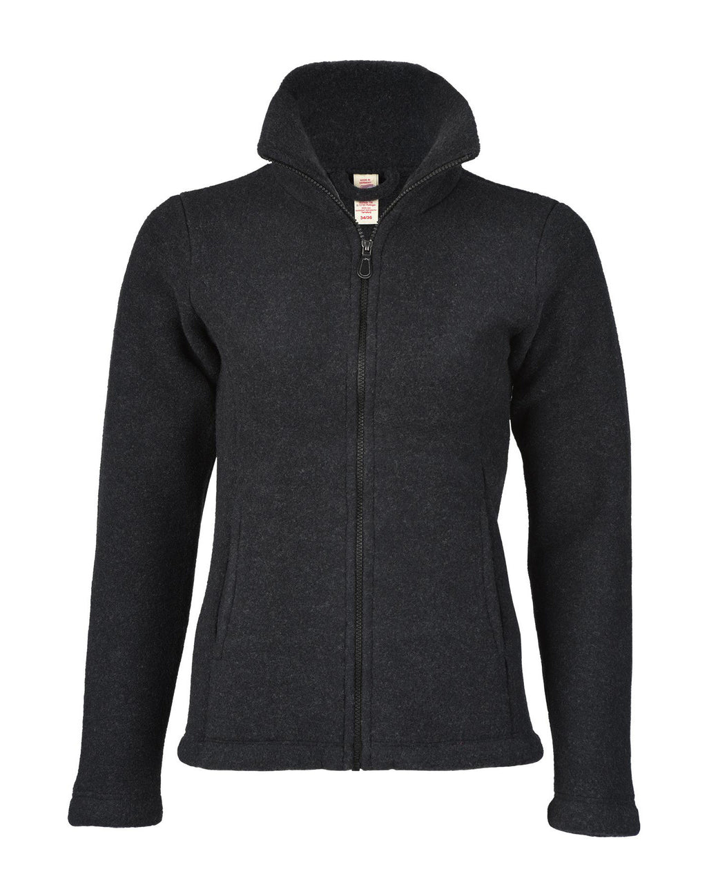 Engel natur dames vest van wol:fleece - zwart 584470-090-3436