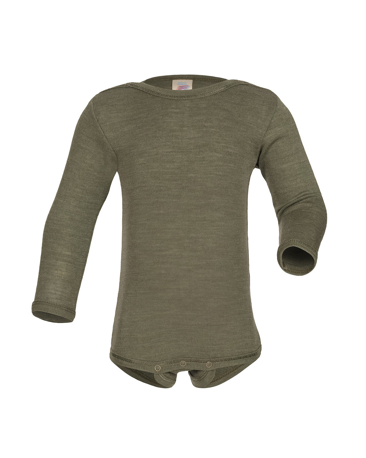 engel natur Romper van wol en zijde - olive 709030-043e