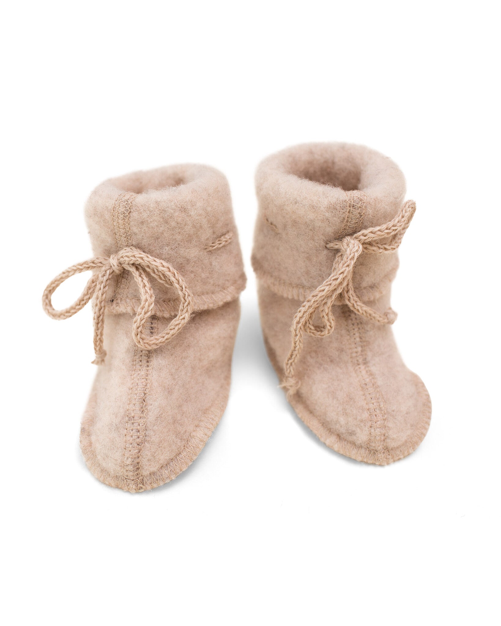 Engel Natur Slofjes van wol fleece - sand