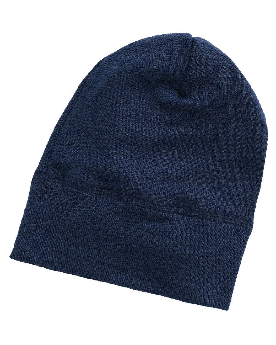Engel-natur-wol-zijde-beanie-mutsje-marine-blauw