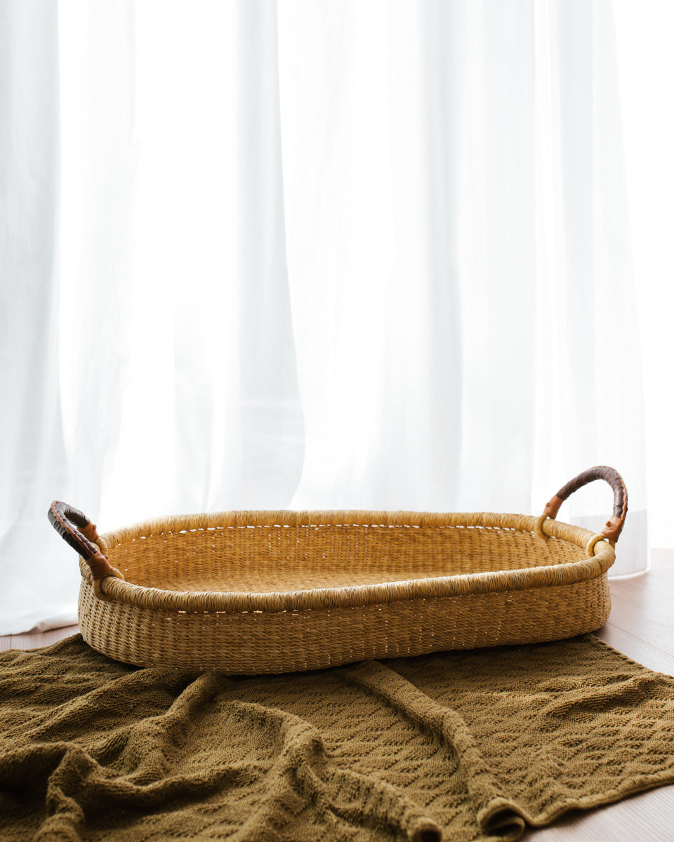 fair trade handgevlochten verschoonmand