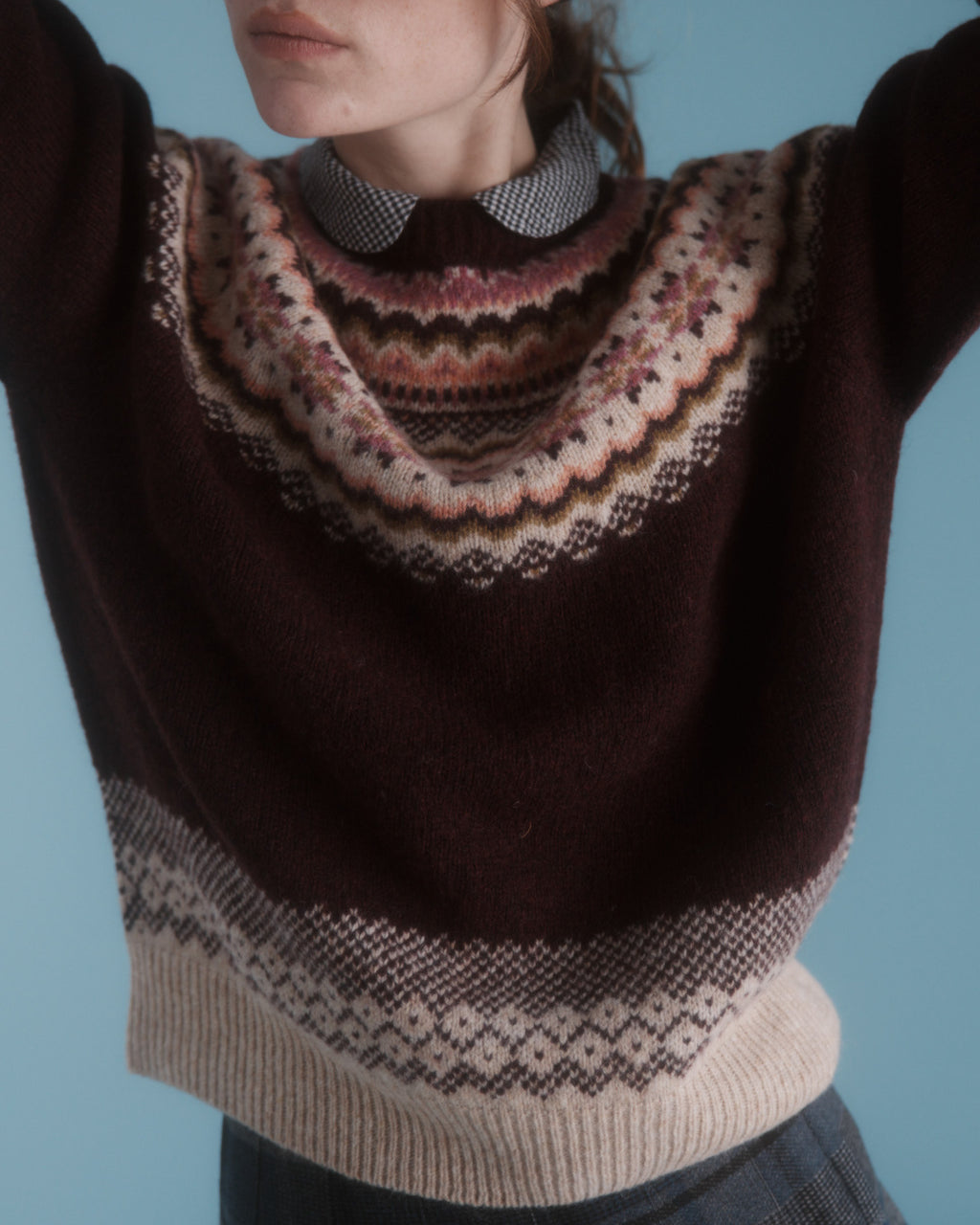 Fairisle trui - beetroot -2