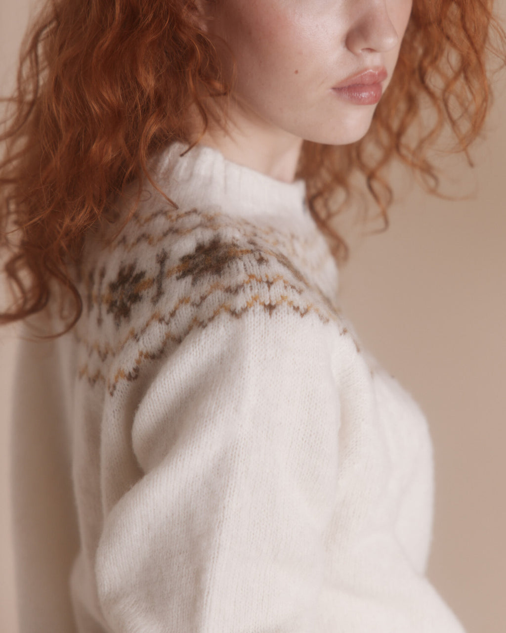 Fairisle vest - snow white