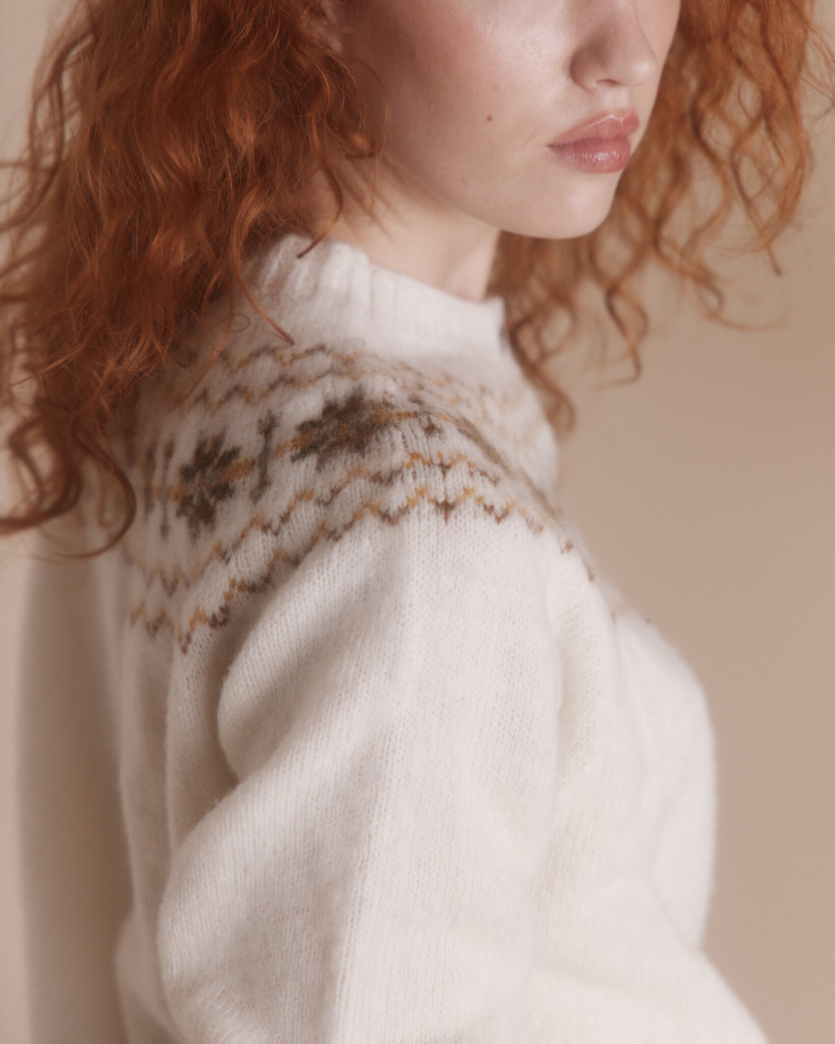 Fairisle vest - snow white