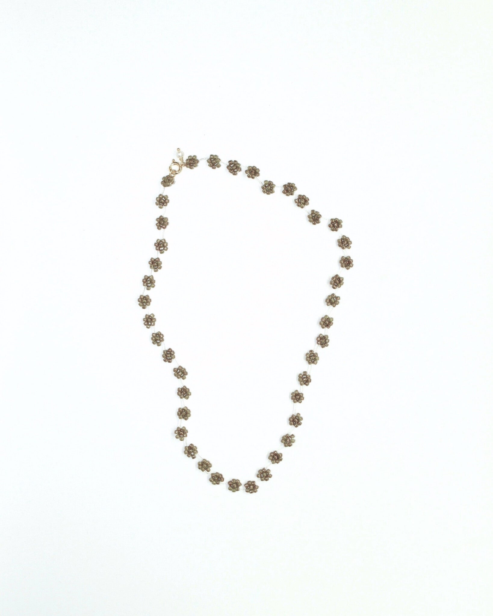 FIORI NECKLACE - OLIVE - 14K GOLD FILLED 1