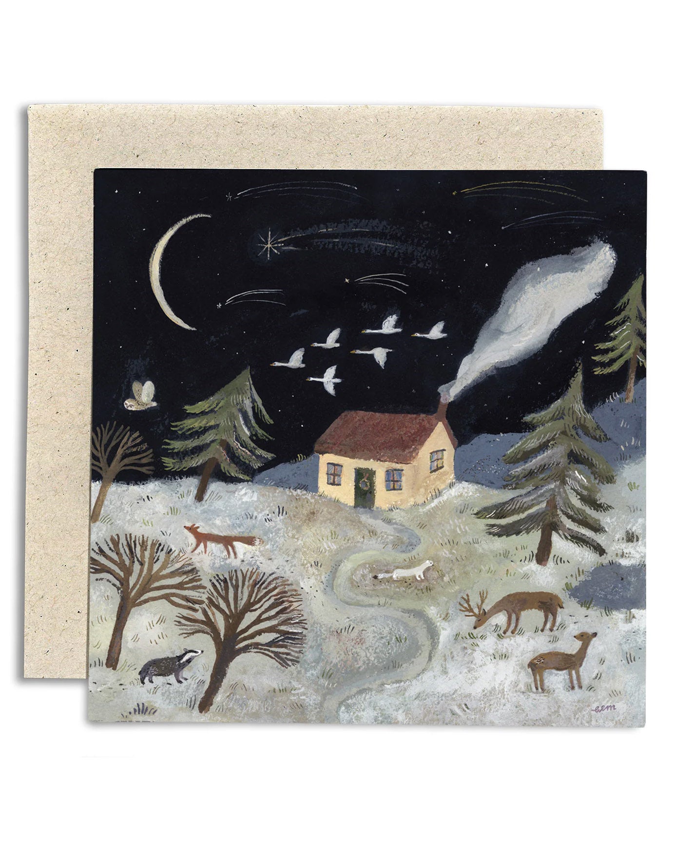 Gemma Koomen kaart a night in winter
