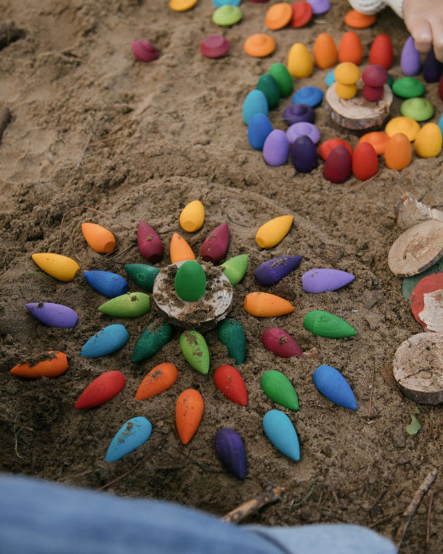 Grapat Mandala regenboog sneeuwvlokjes2