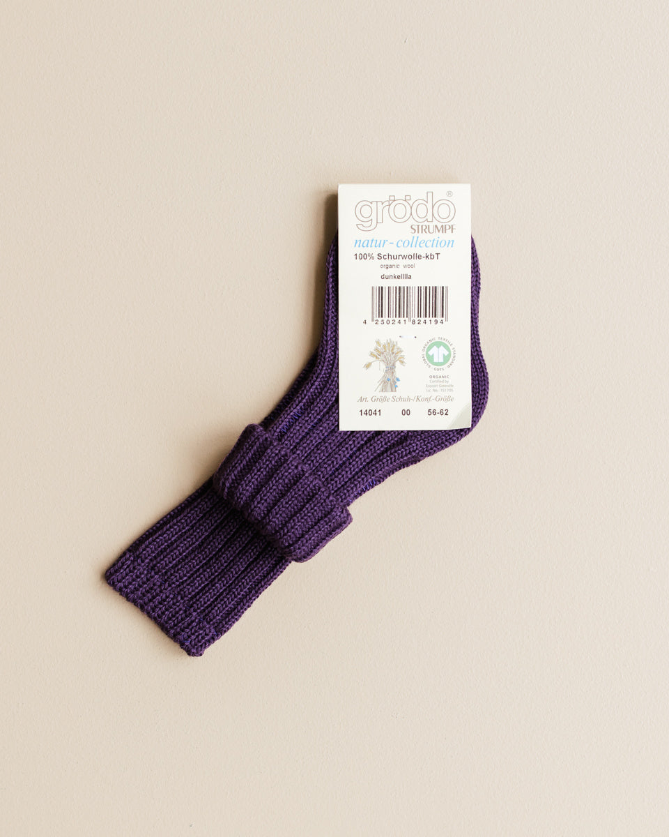Grödo Dikke sokken van wol - paars