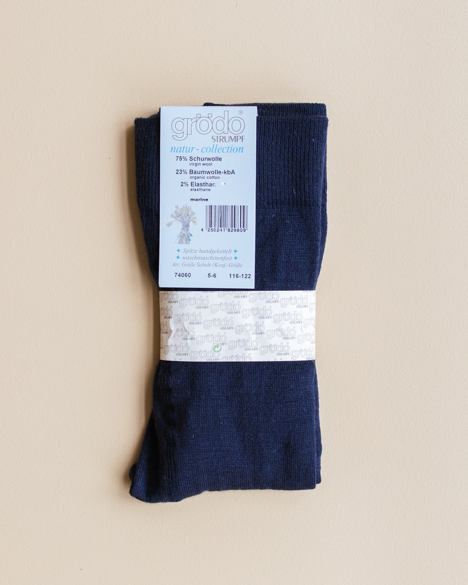 Grödo maillot van wol en katoen - donkerblauw