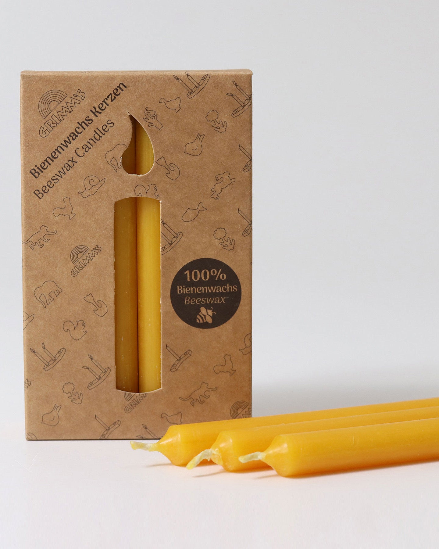 Grimms bijenwas kaarsjes 12 stuks 05101