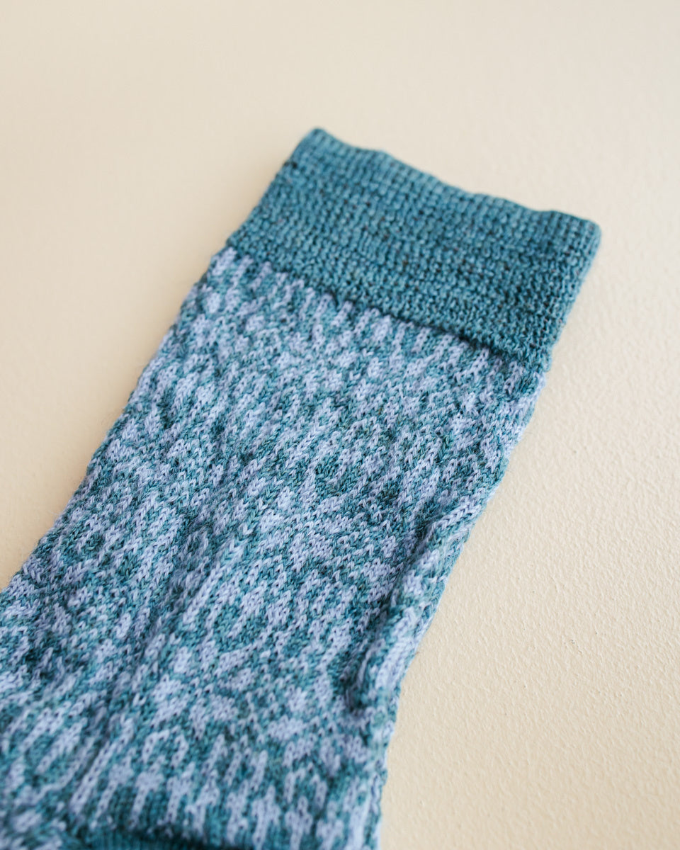 Hirsch Natur Noorse sokjes - turquoise 3