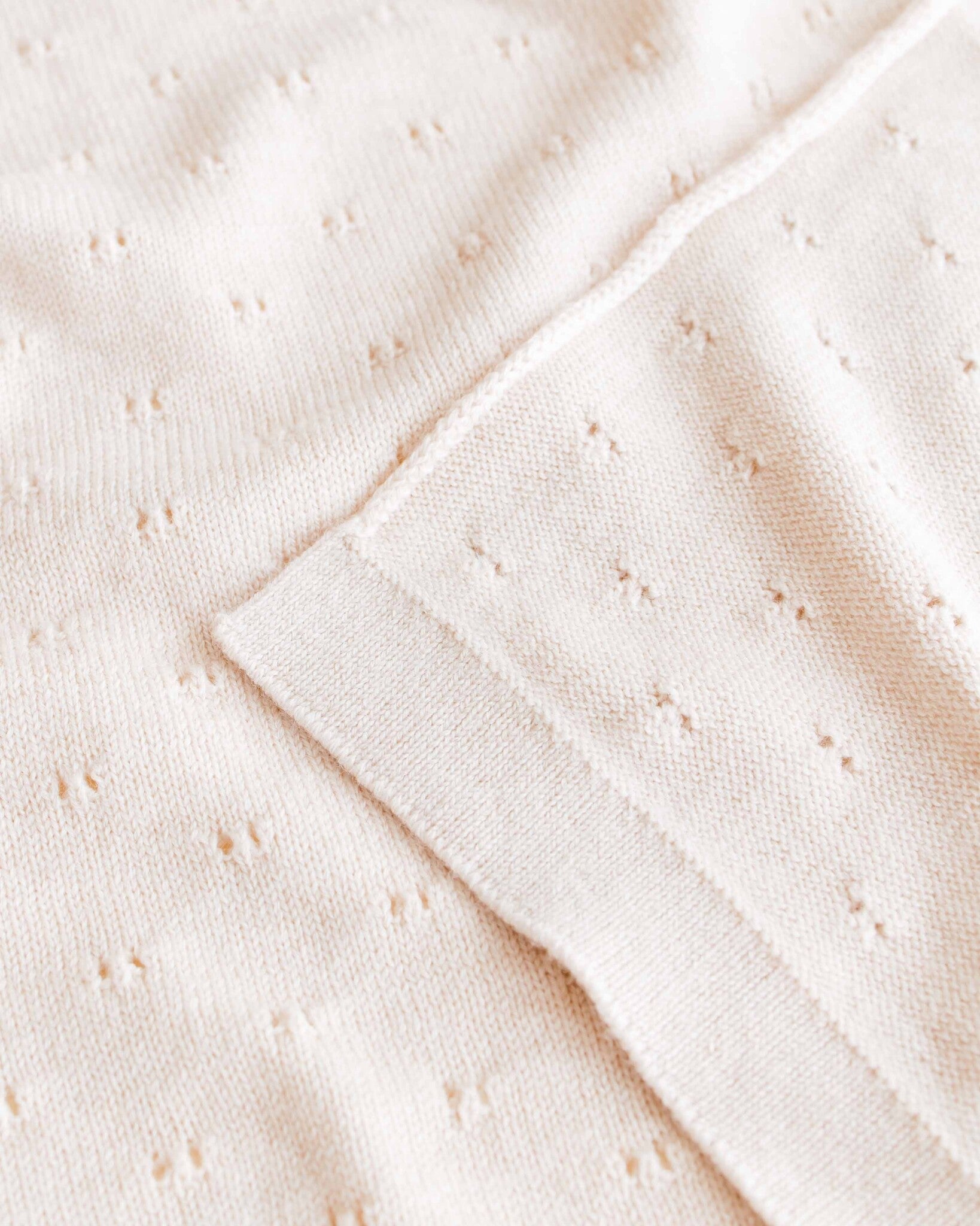 Hvid Baby deken van wol Bibi - cream 3