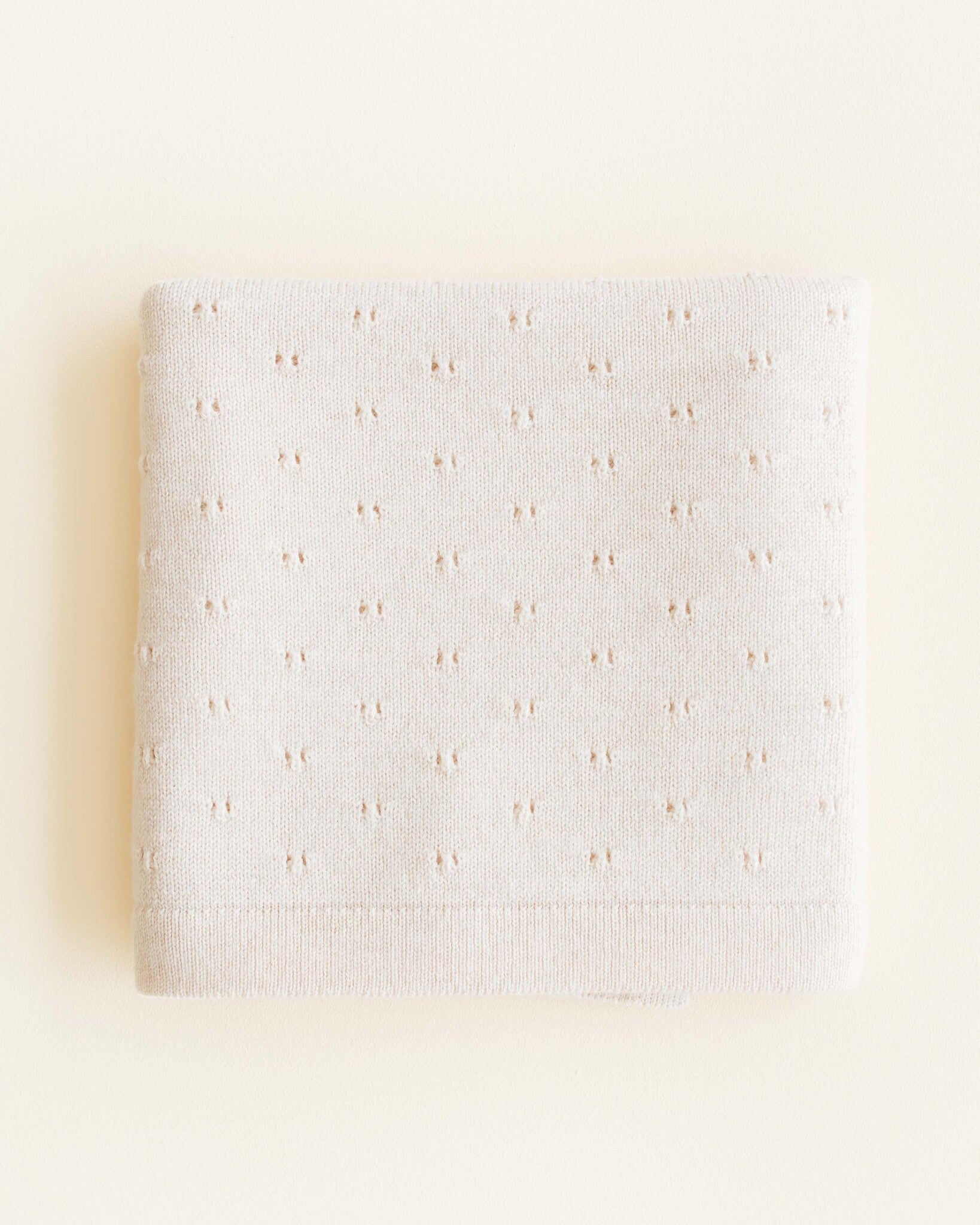 Hvid Baby deken van wol Bibi - cream