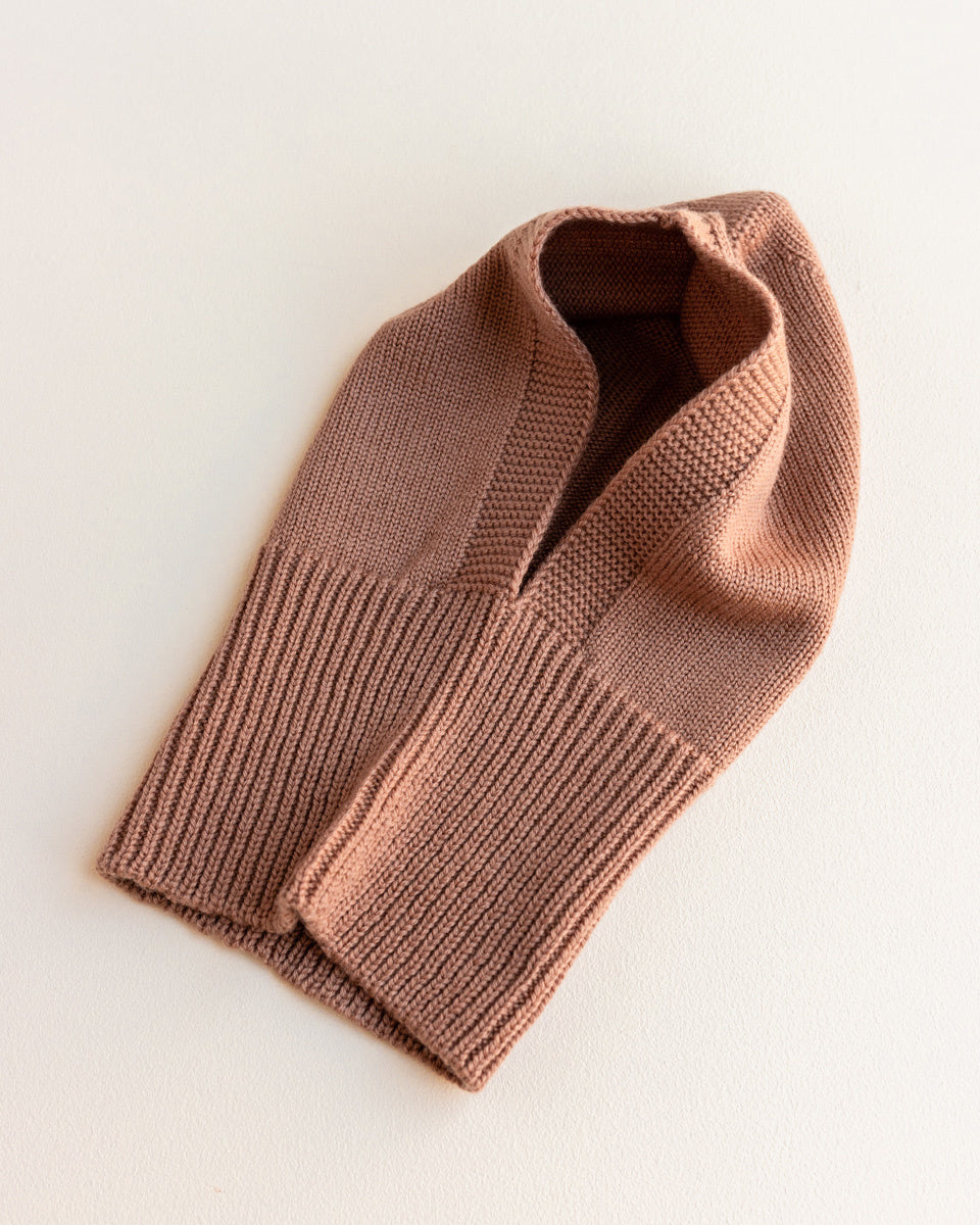 Hvid BALACLAVA merino wool TERRACOTTA