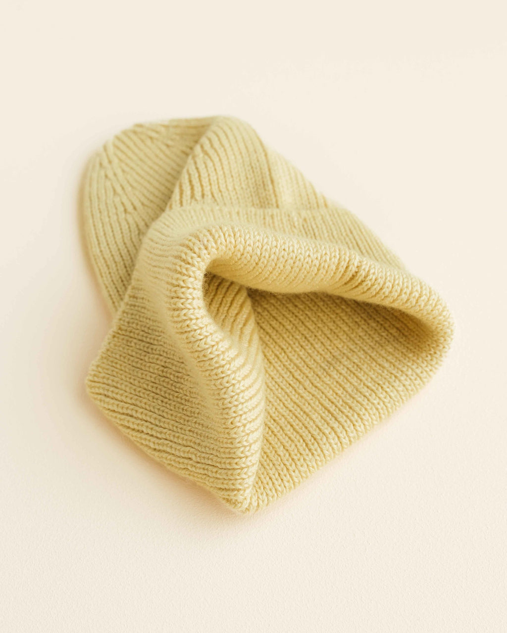 hvid Beanie Fonzie - light yellow