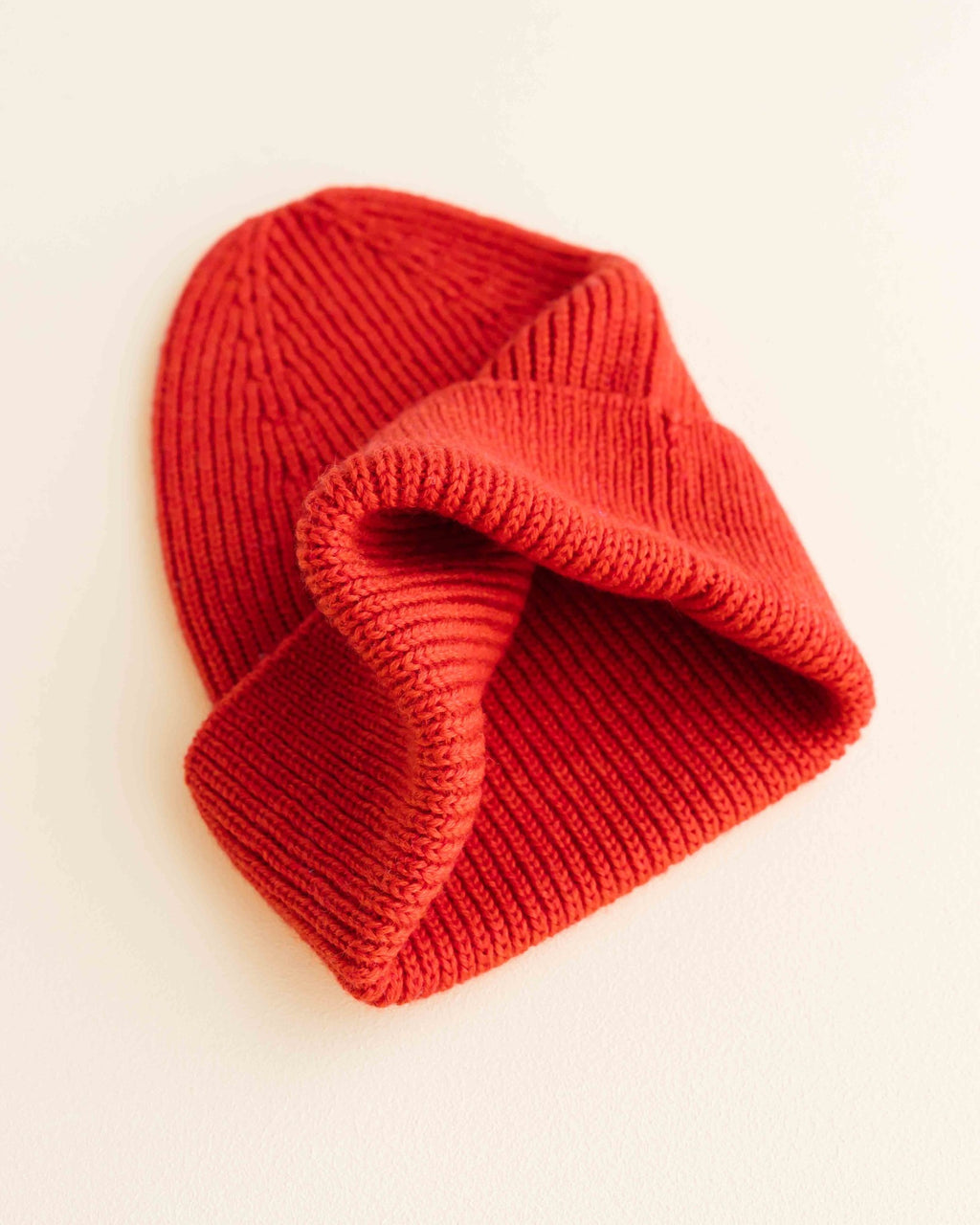hvid Beanie Fonzie - red