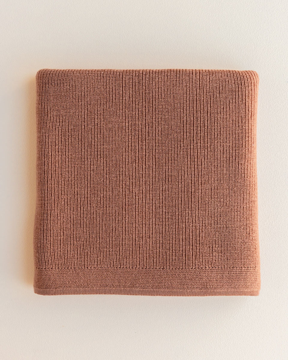 Hvid deken FELIX TERRACOTTA