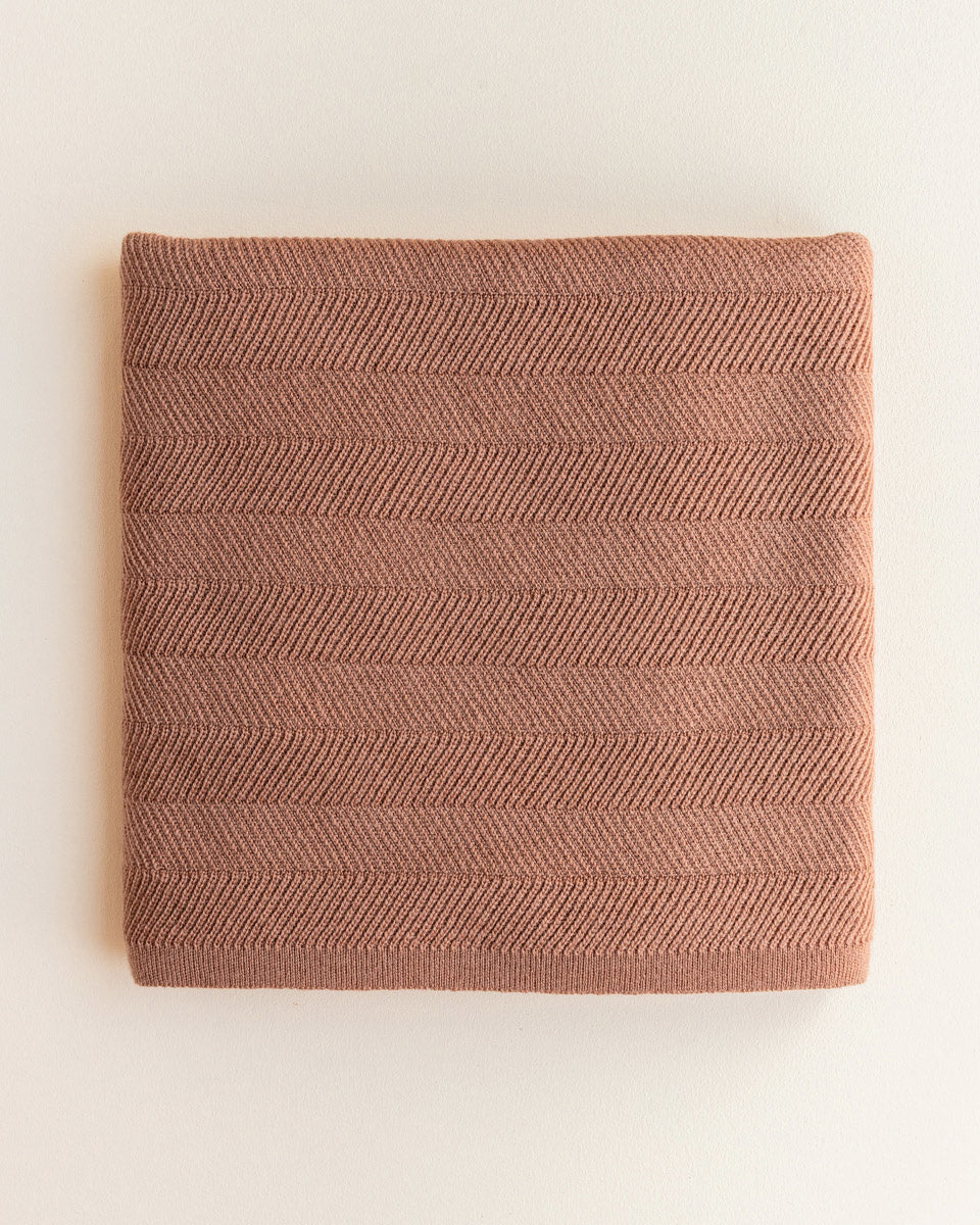 Hvid deken FREDDIE TERRACOTTA
